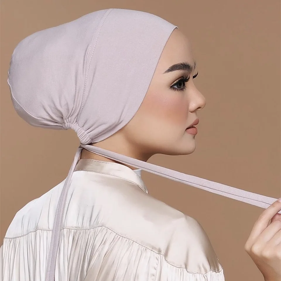 Islamský šatk hidžáb kapota ženské turbanové klobúky Lady čelenka čiapka moslimská dámska pod šálmi čiapky Soft