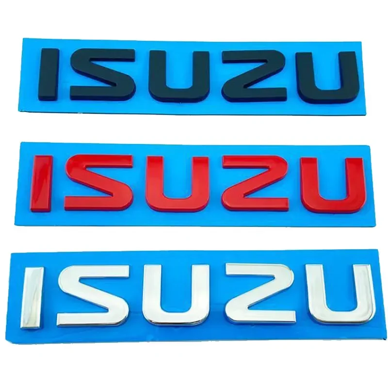 Isuzu Letter Emblem Front odznak automobilových nálepiek pre Isuzu D-Max I II WFR Van NFR ATV Trooper 100p 600p Logo HEAD LOGO OPRITOVANIE PRÍSTUPU