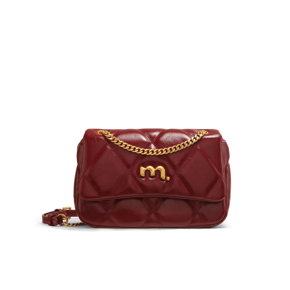 Itamood Dámska reťazová taška na vianočný darček vintage červený pôvodný dizajnér Značka One Ramer Crossbody Under Paže kožená taška