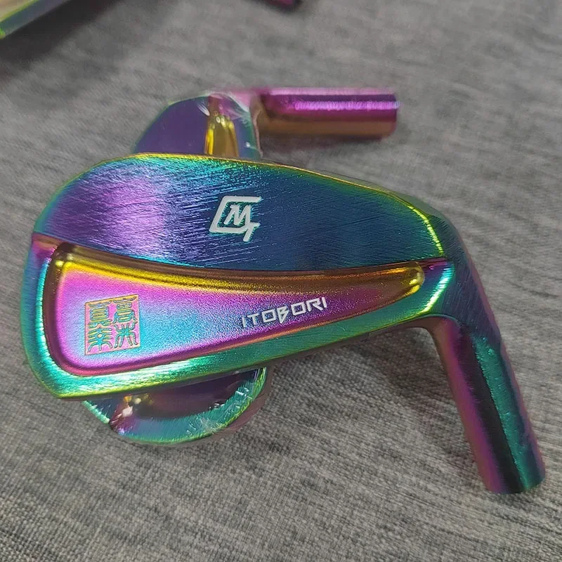 Itobori Irons Set Mtg Rainbow kované uhlíkové oceľ Itobori golf 4-# p 7pcs Golf Iron Head