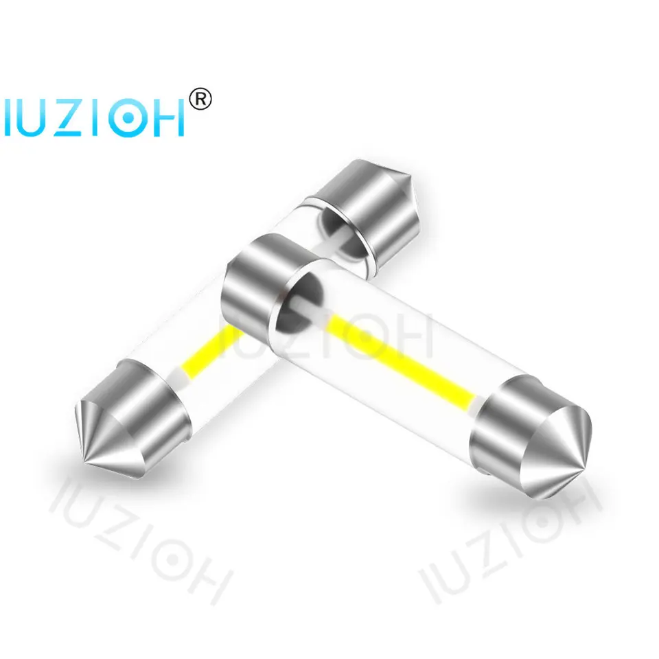 Iuziioh 2pcs C5W LED C10W 36 mm festoon žiarovka 31 mm 39 mm 41 mm 28 mm 31 mm kupolová signálna lampa Svetlo 6v 12v 24v červená modrá teplá biela biela