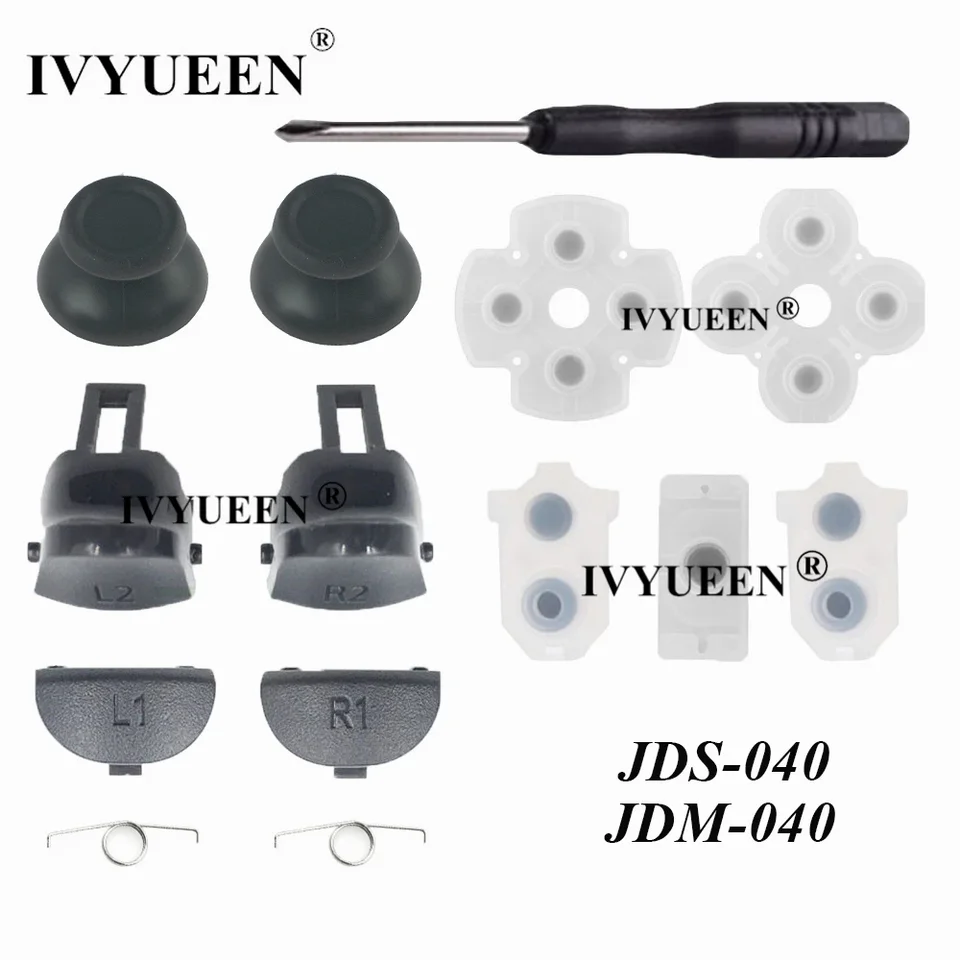 Ivyueen R2 L2 L1 R1 Trigger Buttons Mod Kit pre PlayStation 4 PS4 Pro Slim Controller Analog Caps JDS 055 050 040 030 011