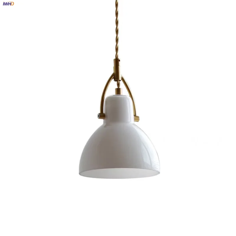 Iwhd biely sklenený medený LED LED prívesok Svetlá Čítanie Bar