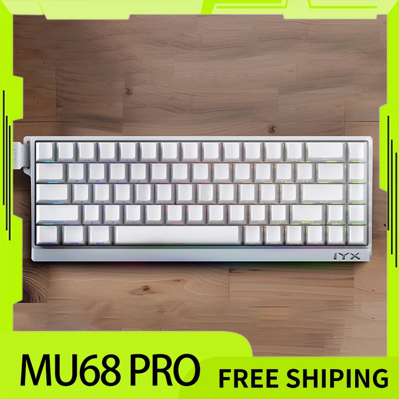 IYX MU68 Pro Mechanická klávesnica Magnetický spínač 8000Hz RT0.04MM herná klávesnica Hliníková zliatina Káblová klávesnica Prispôsobený darček