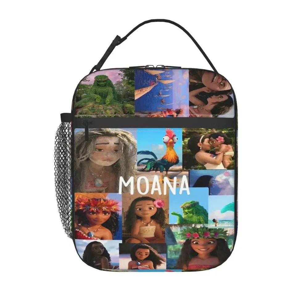 Izolovaná obedová taška Moana Kids Cartoon Film Film Film Storage Storage Box Causal Termal Cooler Lunch Box pre školu