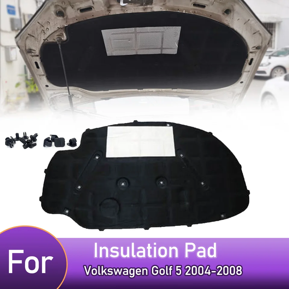 Izolácia podložky predného motora Izolácia podložka Zvukový zvukový zvukovo zvukovo zvukovú podložku Pena Fireproof pre Volkswagen Golf 5 2004-2008