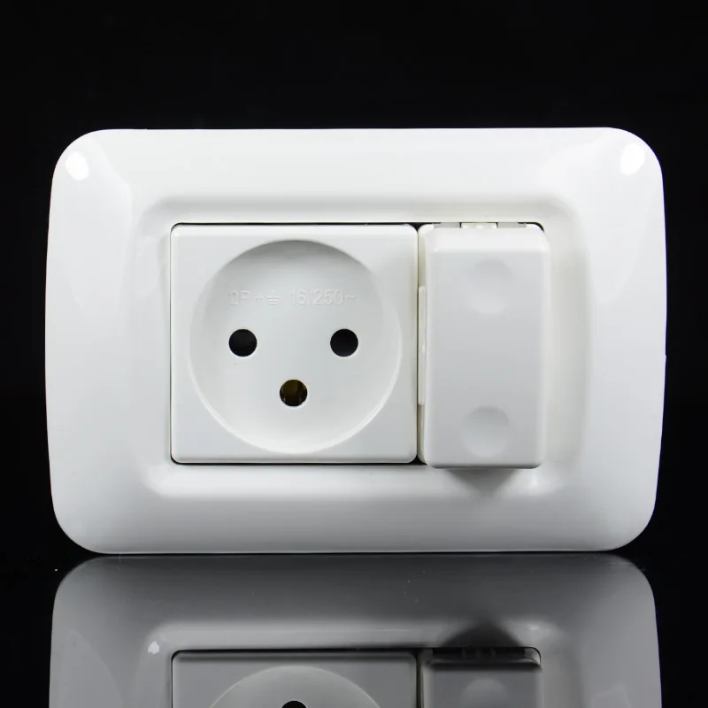 Izraelská domáca zástrčka so zásuvkou na stenu 1 Gang 1way Switch
