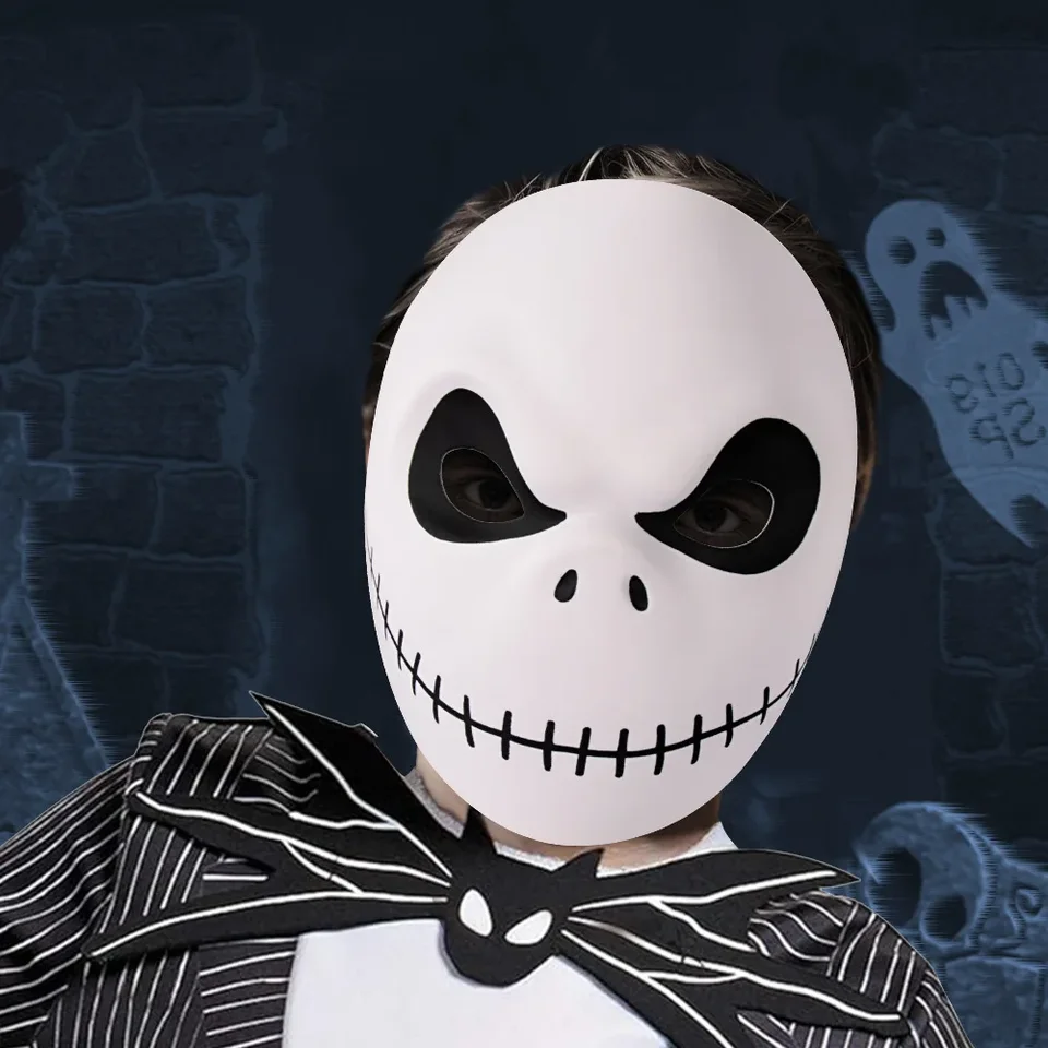 Jack Skellington Mask Soft Skeleton Mask cosplay filmový film Dress Up Téma karnevalová párty kostým propags nočná mora vianočná jack maska