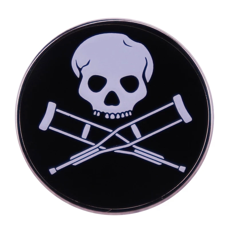 Jackass-skull gombíky anime klopné špendlíky batoh džíns