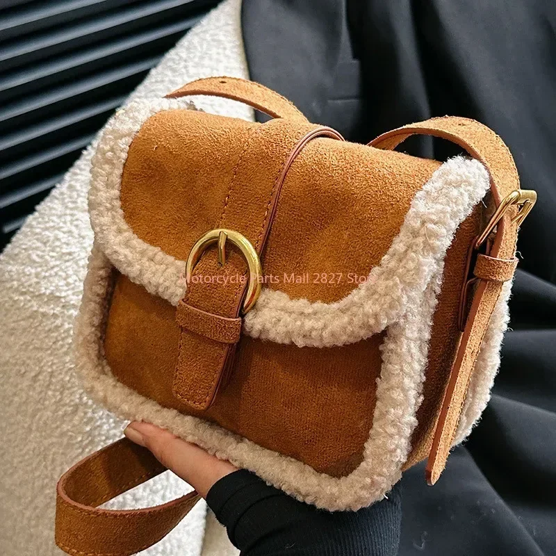 Jahňacie vlna ženské taška retro crossbody taška pre ženy všestranná roztomilá kabelka a kabelky dám