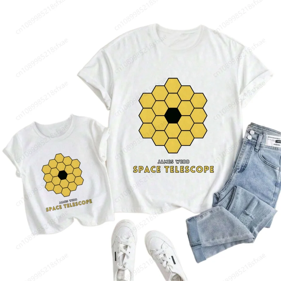 James Webb Space Telescope Boys T tričko letné deti Tričko pre chlapčeky dievčatko Tops Tops zhodujúce sa košele