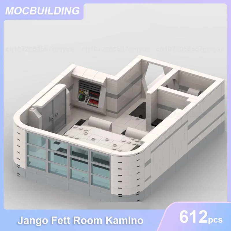 Jango Fett Room Kamino MOC Building Blocks DIY Zostavuje zbierku tehál zobrazenie architektúry vzdelávacie hračky darčeky 612ks