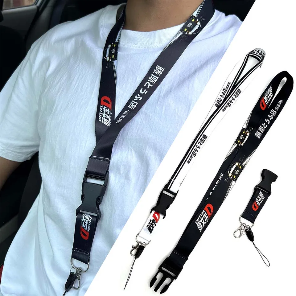 Japonsko Anime počiatočné dňu na krk popruh šnúrky držiak kľúča ID pracovné ID zavesenie lana lariat jdm kľúče doplnky