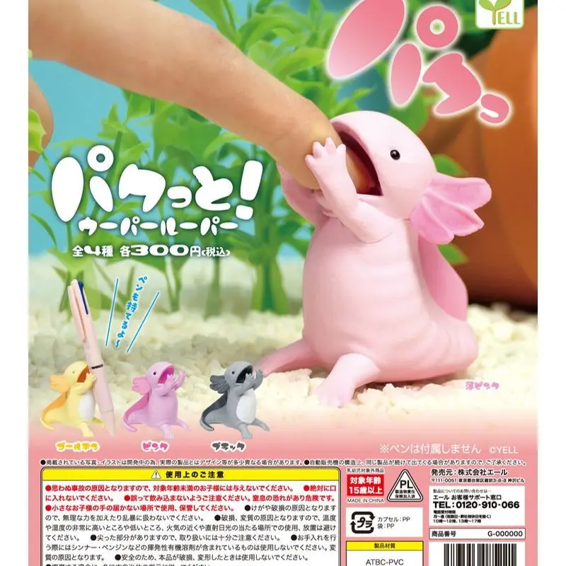 Japonsko kričať gashapon kapsula hračky hexagonálne dinosaurus ručné ručné pero stojan na bitový prst, mlok