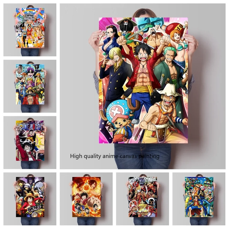 Japonsko One Piece Luffy Zoro Chopper Anime Plagát dekor plátno maľba bar domáca stena estetická umelecká dekorácia