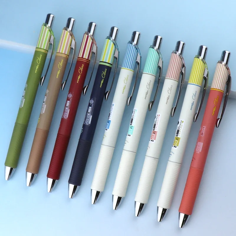 Japonsko Pentel pruhované rýchle sušenie gélového pera Bln75l 0,5 mm limitovanej edície Energel Clena Bln75l čierna doplňovanie písania Smoot