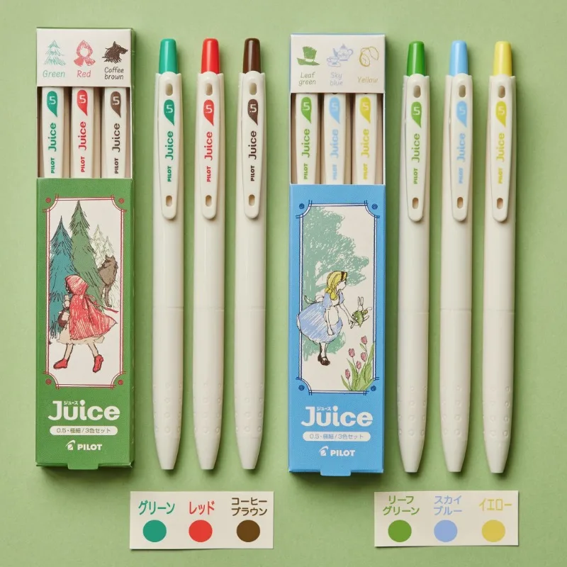Japonsko Pilotné šťavy Pen 10. výročie Limited Limited 3. Play Fairy Tale Series Color Neutrálne študenti pera Píšte kreslenie značiek 0,5 mm