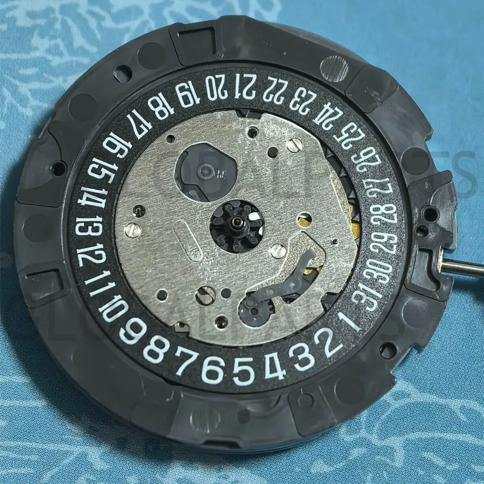 Japonsko urobilo Miyota OS21 Quartz Watch Movement s nulovým šperkom Čierne diskové koleso