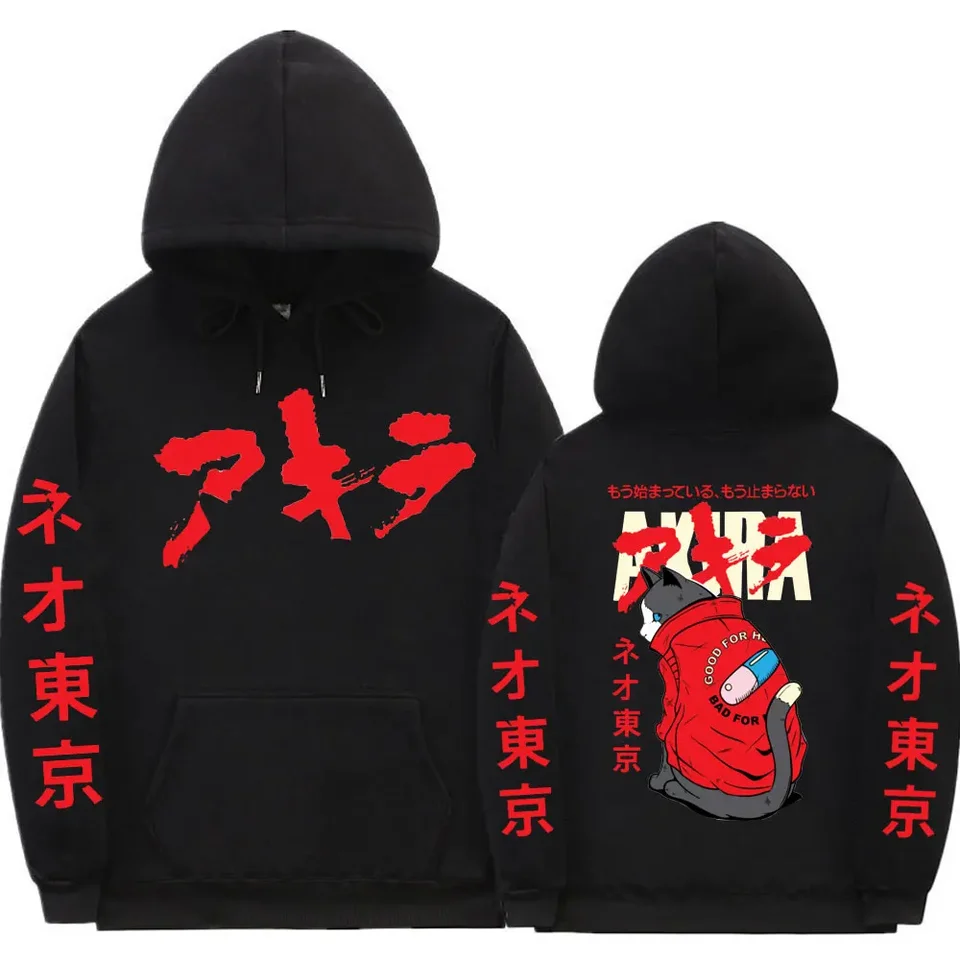 Japonská anime Akira mačka Kaneda Shottaro Hoodie Men Ženy módna hip hop harajuku mikiny muža karikatúra animácia manga mikina