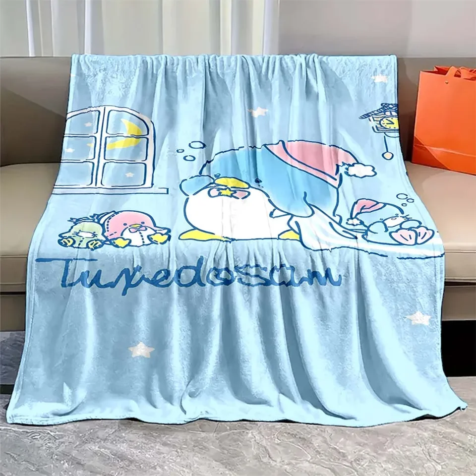 Japonská karikatúra Sanrio Tuxedo Sam Vytlačená flanelová prikrývka 4Season prikala