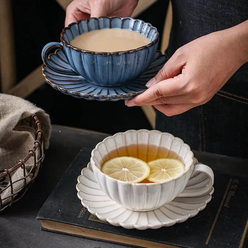 Japonská keramická káva hrnček Kreatívny chryzanthemum v tvare kávu šálka sada sada jednoduchých retro popoludňajších čajov
