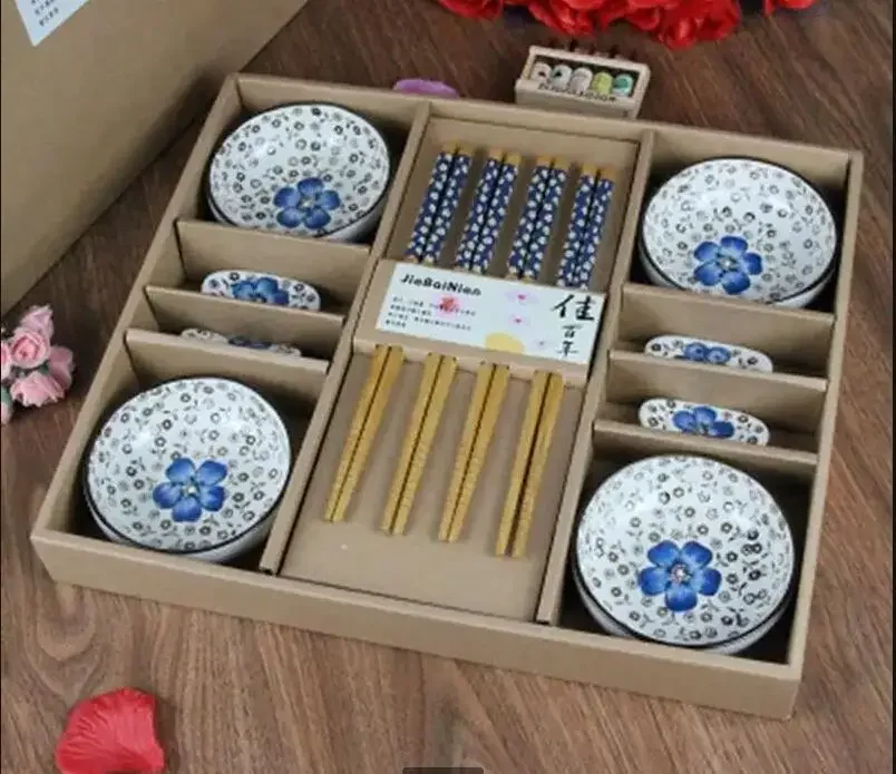 Japonská malá misa sada domácnosť keramická ryžová misky Diela, ponorné misky pre 4 osoby