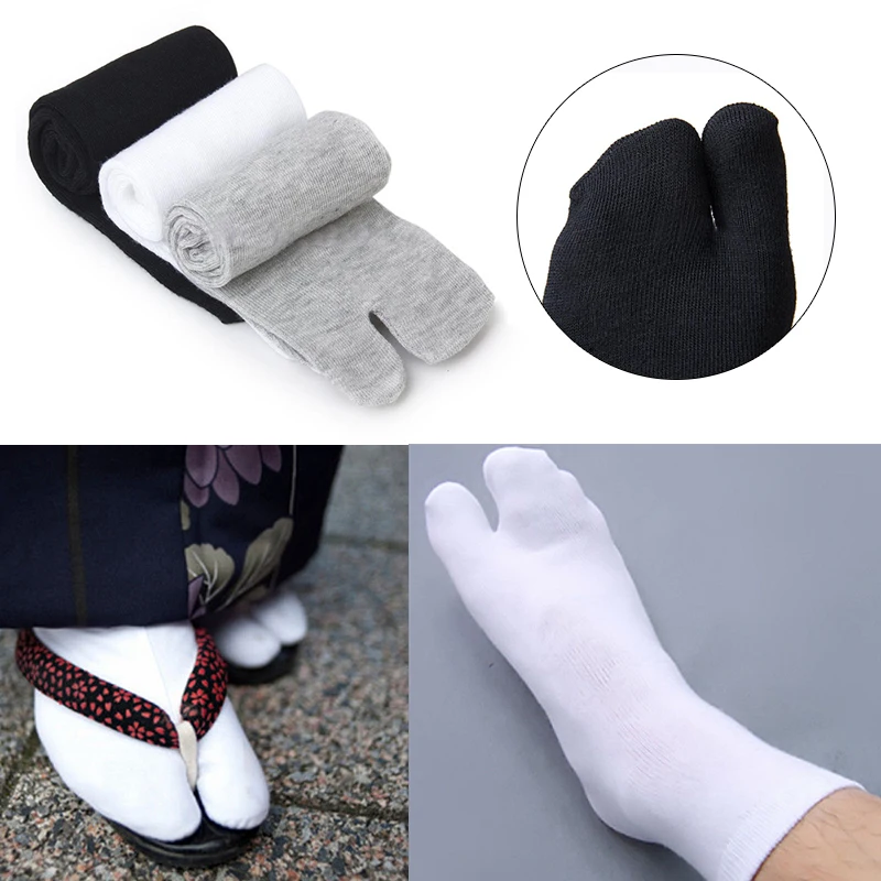 Japonská ninja drevák z bavlny ponožky Men Ženy žab