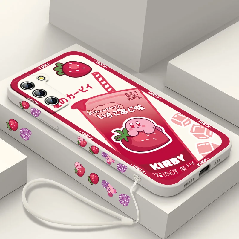 Japonská ovocná šťava pre Samsung Galaxy S24 S23 S22 S21 S20 PRO FE PLU plus ultra tekutina ľavá lana puzdro 5G Cover 5G