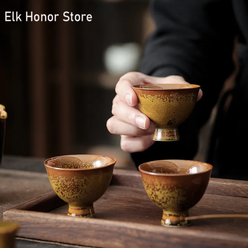 Japonská zlatá fazuľa Pasta Glazing Ceramic Cháňový kreatívny džbán Cafce Cup Kung Fu Tea Household Collection