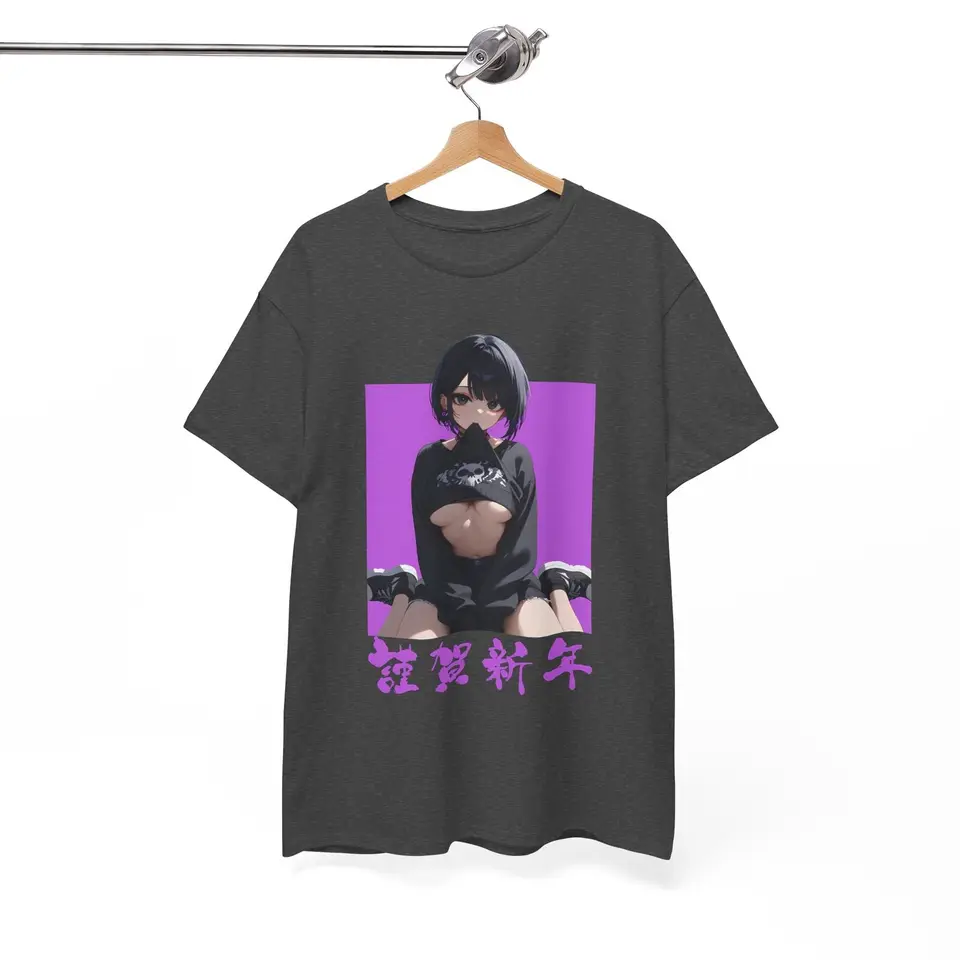 Japonské hentai anime dievča tričko, sexy košeľa waifu manga, darček pre človeka
