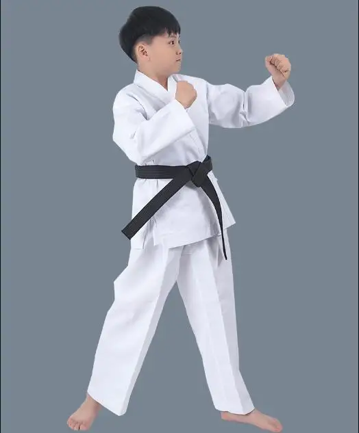 Japonské karate deti biele kimono bavlnené biele muži