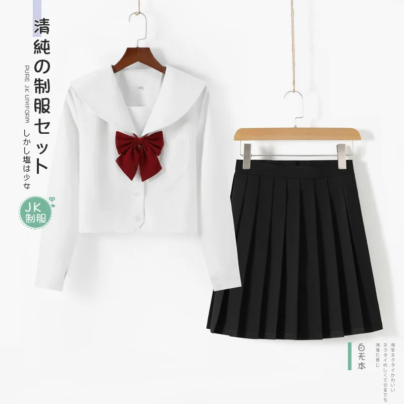 Japonské/kórejské námornícke obleky Cosplay kostýmy Školské uniformy roztomilé dievčatá JK Student Clothing top+sukne lolita cosplay s-2xl