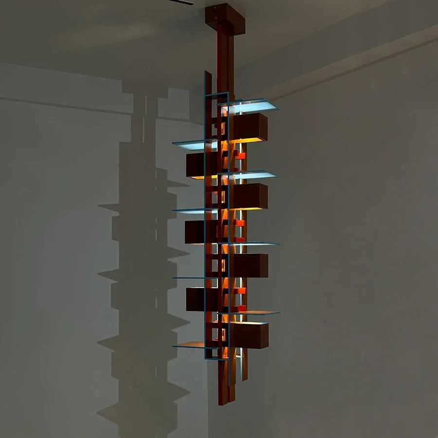 Japonské masívne drevo Svetlo Svetlo Frank Lloyd Wright Taliesin stropná lampa pre vilu Obývacia izba jedáleň Art Luster