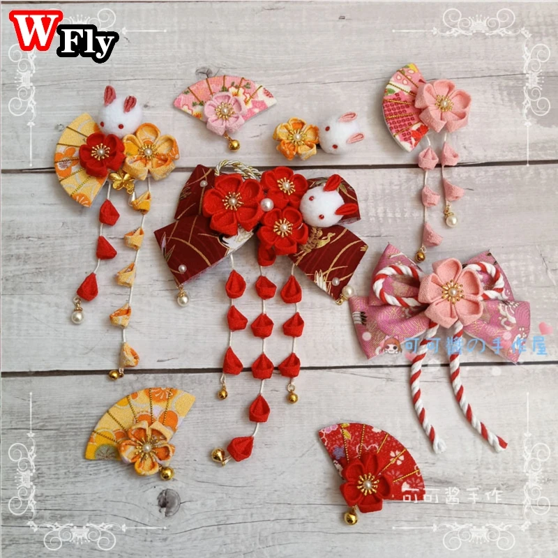 Japonské ženy dievčatá Lolita kimono sakura vlásenka čela hlavy Harajuku Ladies Cosplay Cosplay klip Side Clip Hair príslušenstvo