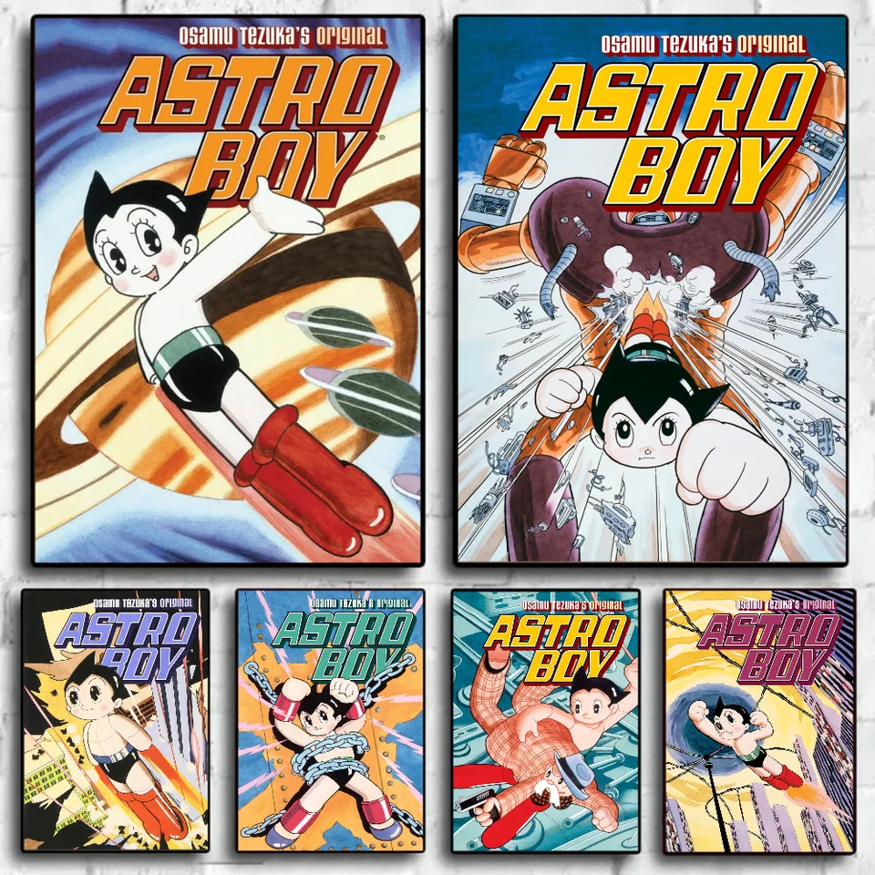 Japonský anim Astro Boy Astroboy Plagáty Office Friends TV Výtlačky Vintage domáca izba dekor estetické umenie nástenné maľovanie