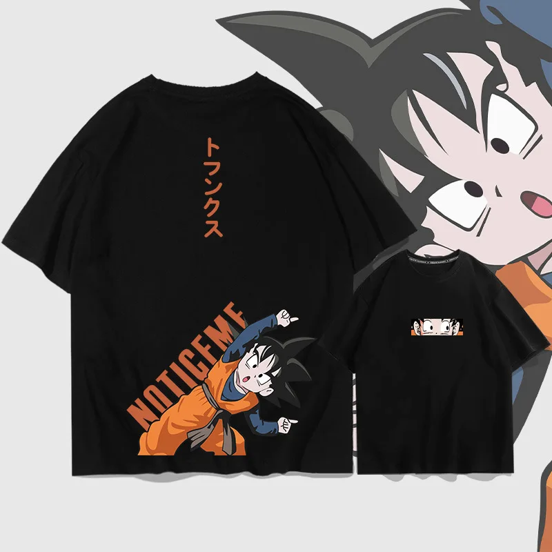 Japonský anime drak Ball letné detské 100% bavlnené tričko Y2K Harajuku Príležitostné tričko Street módne detské oblečenie