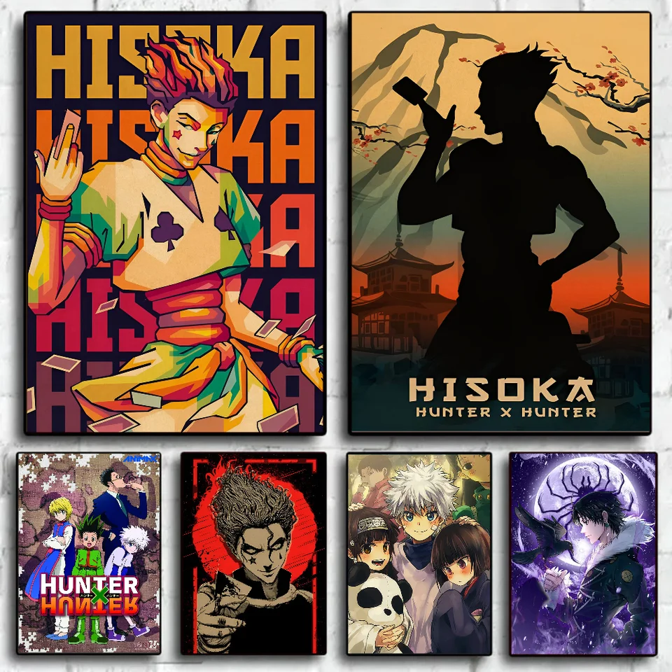 Japonský anime obrázok Hunter x Hunter Plagát The Office Friends TV Tlačiny Vintage domáca izba dekor estetické umenie nástenné maľovanie