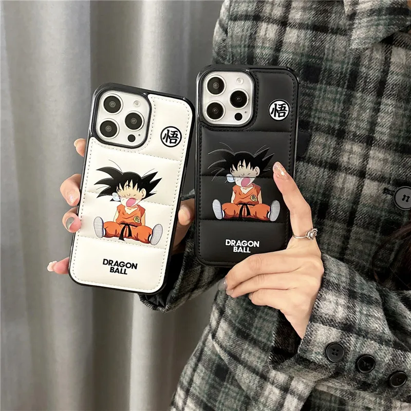 Japonský anime syn G-Goku Ball Pase pre iPhone 11 12 13 14 15 16 Pro Max Plus Mini x xr Turtle Dratle Down Bunding Cover