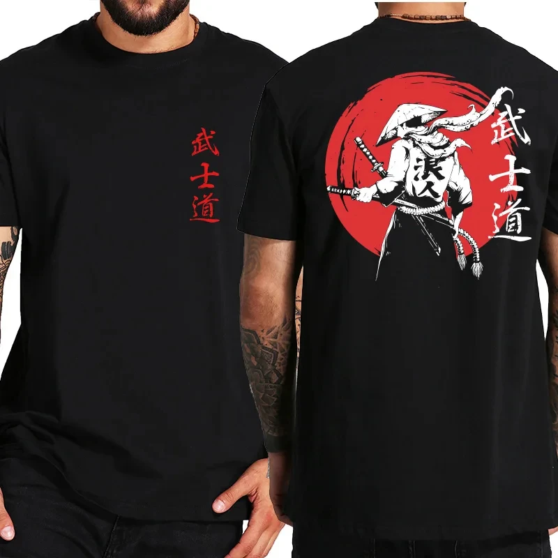 Japonský bushido duchovný grafický mužský tričko samurai 3D tlač Cool Street Hip Hop Tirts Men oblečenie Streetwear krátky rukáv