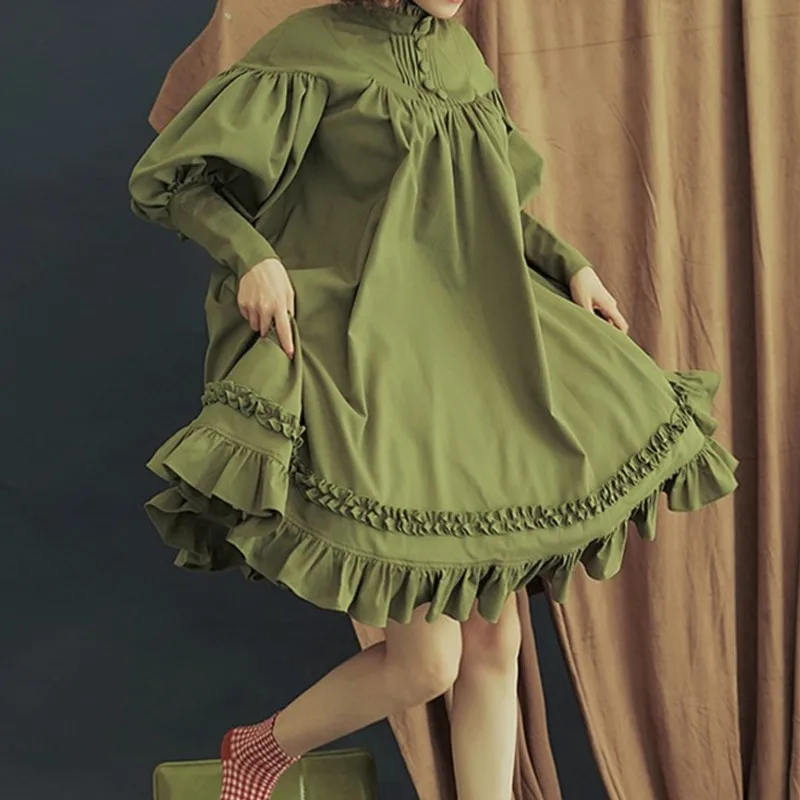 Japonský gotický vintage lilita párty šaty Ženy čierna bavlna s dlhým rukávom mäkké elegantné večerné šaty princeznej sladké