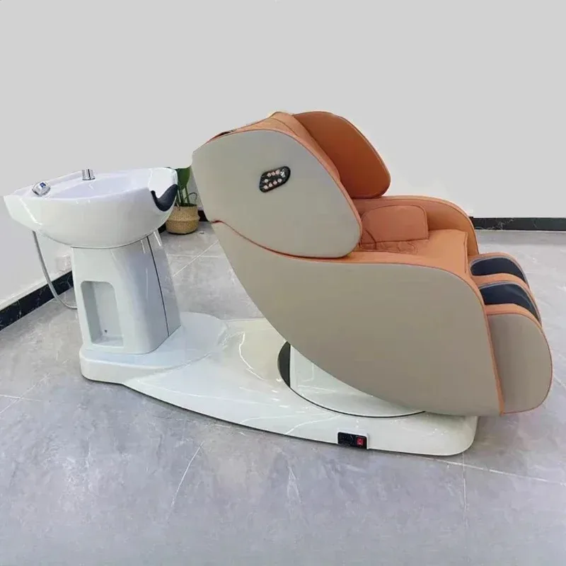 Japonský kúpeľný holič Skupina Bed Bowl Stolička Profesionálna masáž kozmetický salón umývanie terapie Cadeira Recliner Wash