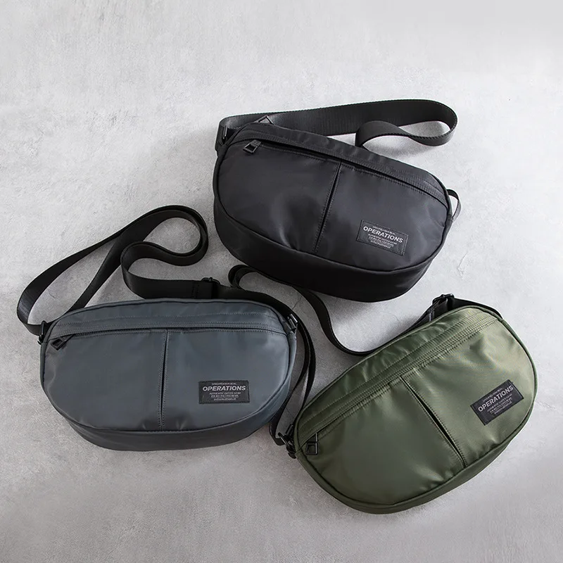 Japonský nylonový cestovný rameno muža vrecka Streetwear Style College dospievajúci sling Pánske tašky Messenger Causal School Cross Bag Cross Bag