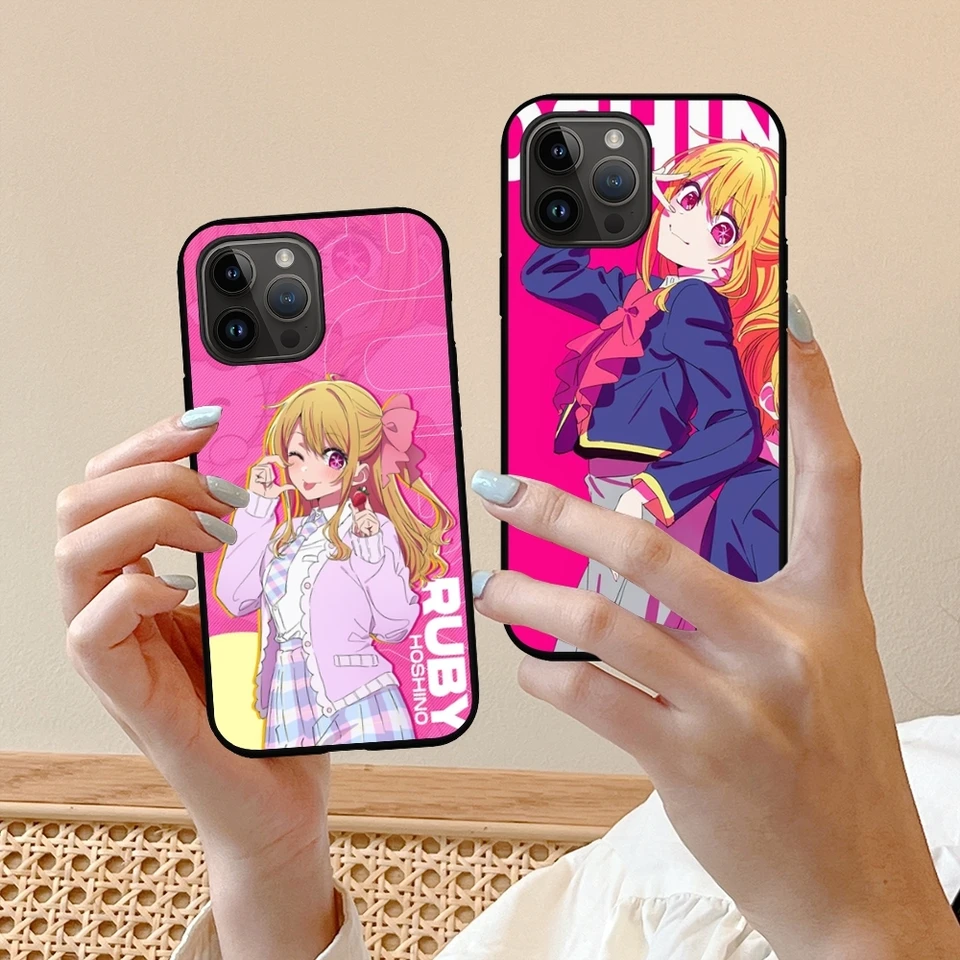 Japonský Oshi no Ko 2 Ruby telefónny puzdro pre iPhone 16 15 14 13 12 11 x xr xs 8 plus mini pro max