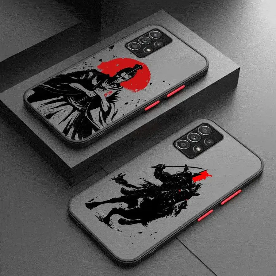 Japonský samurai bojový umelecký puzdro pre samsung Galaxy A11 A11 A71 A04S A04E A03S Core A02S A50 A30 A70 A10 A10 Soft Soft Matte