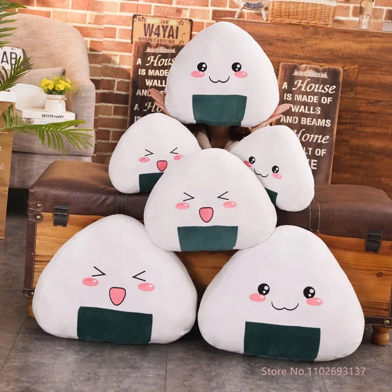 Japonský vankúš na ryžu Sushi, super mäkká plyšová látka, roztomilý knedle, vtipný domáci dekor, vankúš Kawaii