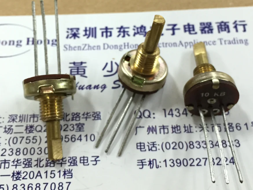 Japonský vznešený potenciometer 10k model lietadla Potentiometer dĺžka hriadeľa s rotáciou 15 mm 200 de