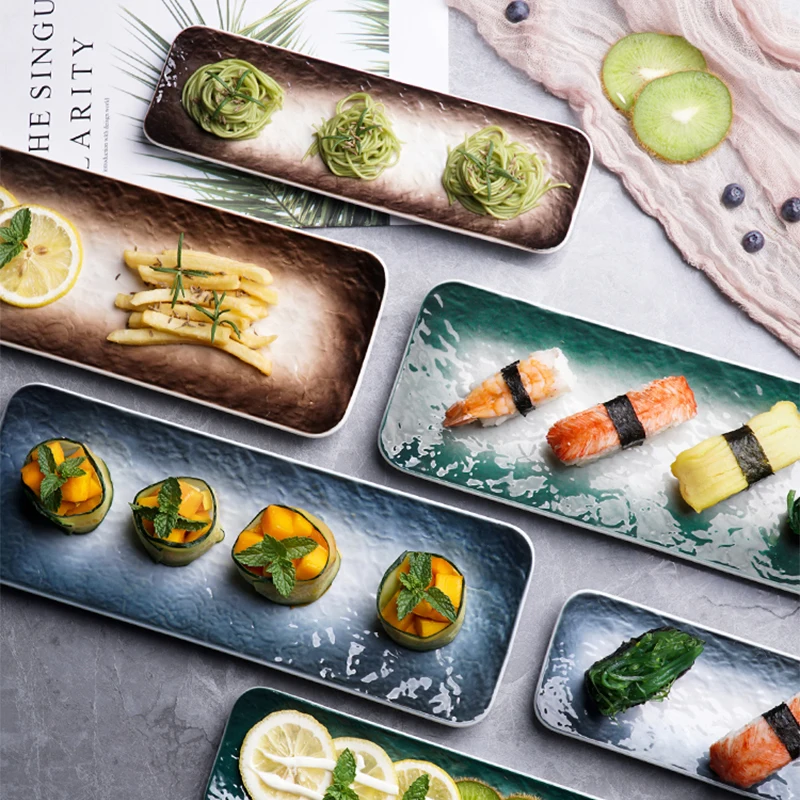 Japonský štýl sushi tanier keramické sushi jedlá sashimi občerstvenie dlhé tanier japonská reštaurácia Hotel obdĺžnikový riad