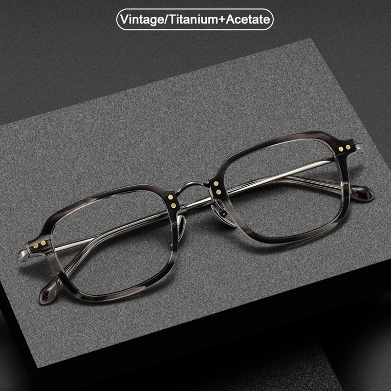 Japonský štýl Trendy Acetát Rám Titanium Chrám z nosa Ultra svetlo širokopásmové okulia