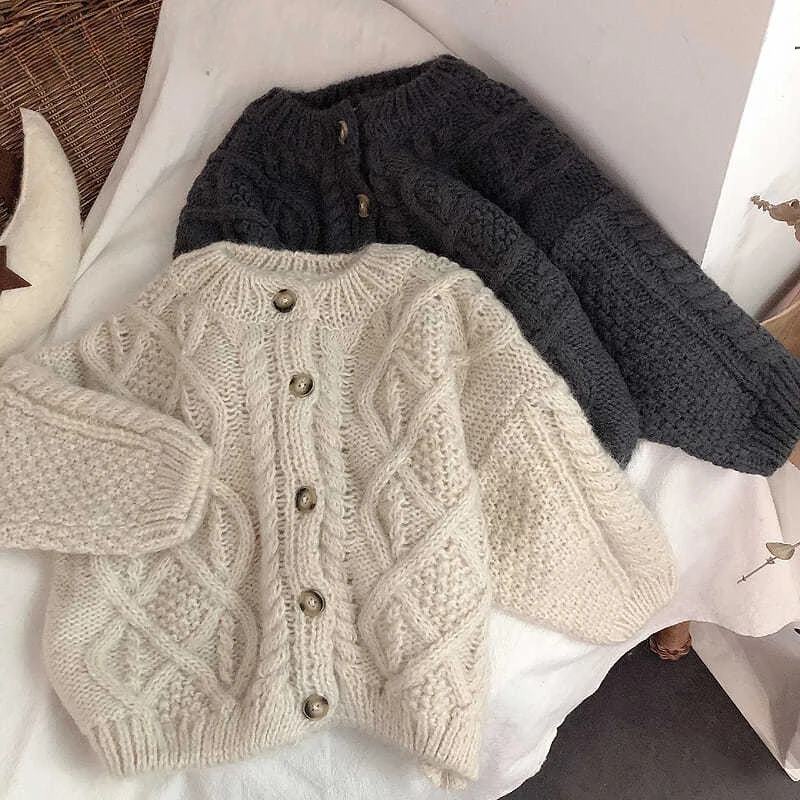 Jarná jeseň Kórejská kawaii móda roztomilé chlapci dievčatá Sweater pletený vesta Detské oblečenie všetko zápas sladké elegantné detské topy