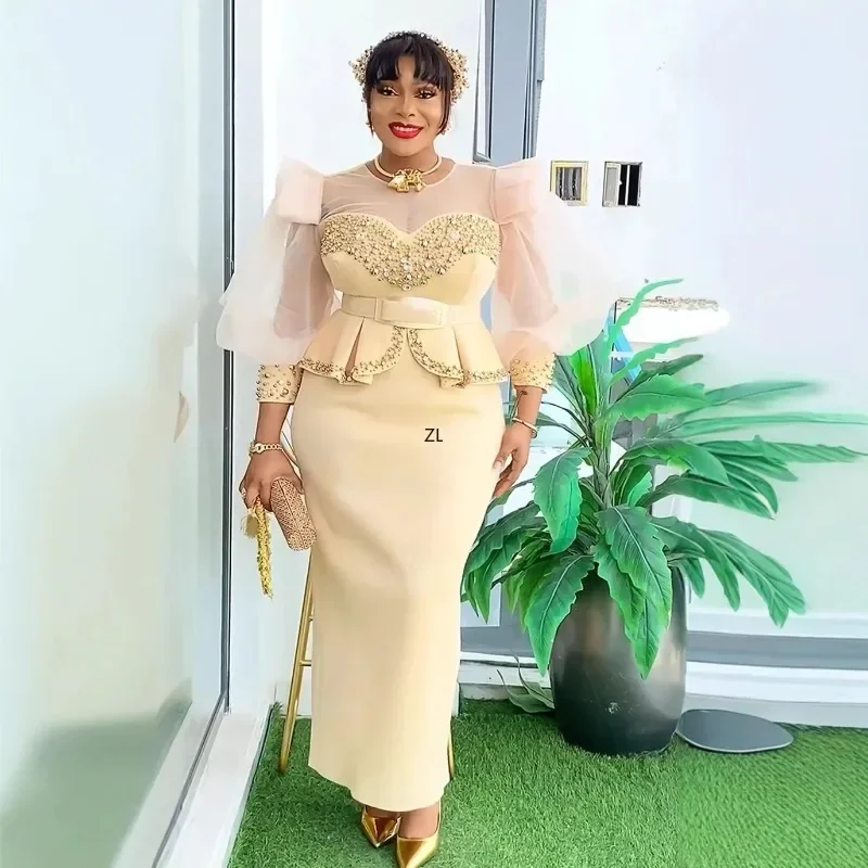 Jarné elegantné africké šaty pre ženy 2025 Nová africká odevy plus veľkosti svadobné hostiny dlhé šaty Dashiki Ankara Outfits